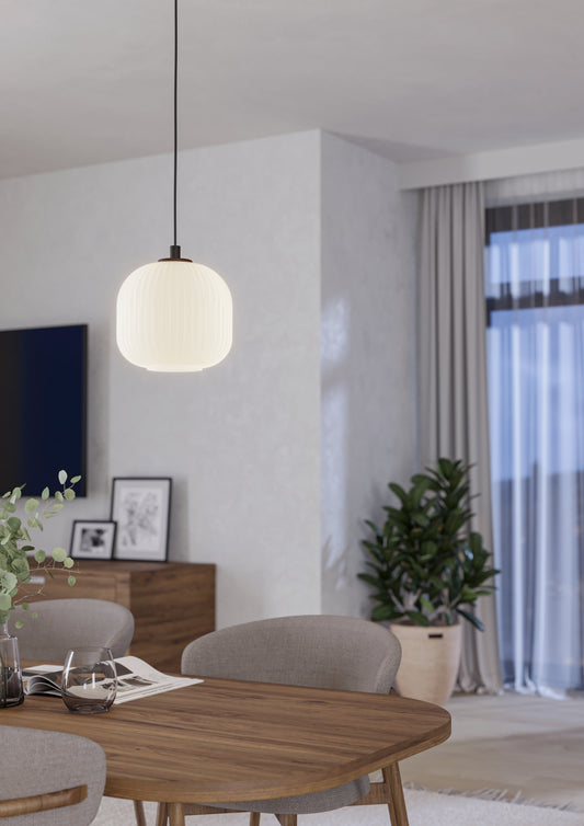 MANTUNALLE LAMP COLG ACERO NEGRO H1100 DM200 E27 1X40W IP20