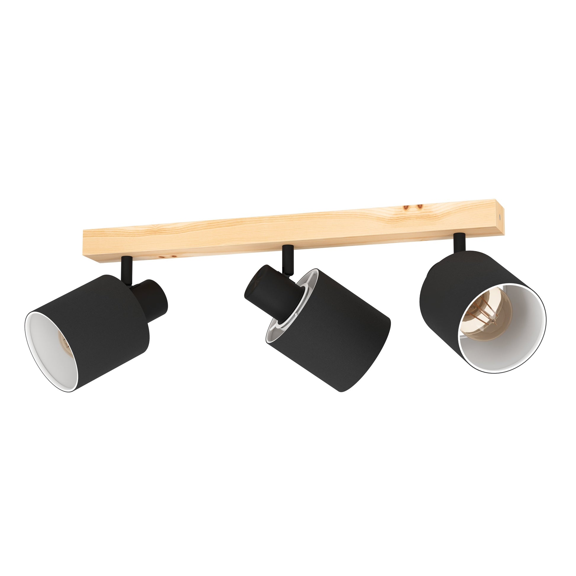 BATALLAS LAMP FOCO MADERA ACERO CAFE L480 E27 3X10W IP20