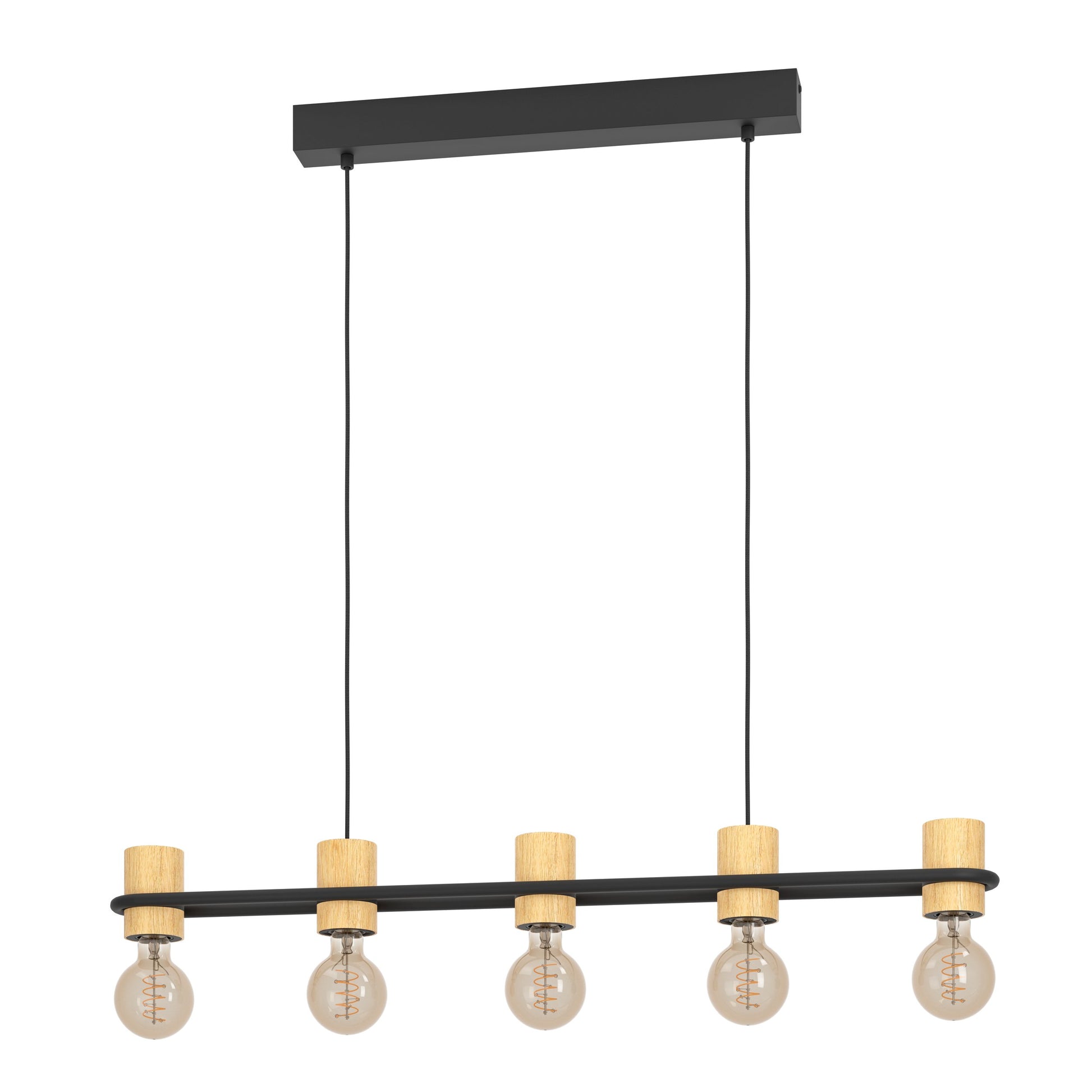 CHIEVELEY COLG ACERO NEGRO L885 H1100 E27 5X40W IP20