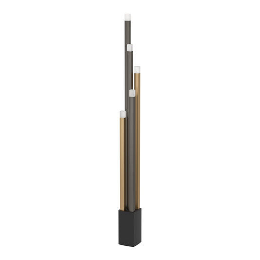 ESTANTERIOS PIE ALUM ACERO 3000K LED 1850lm 5X3,7W IP20