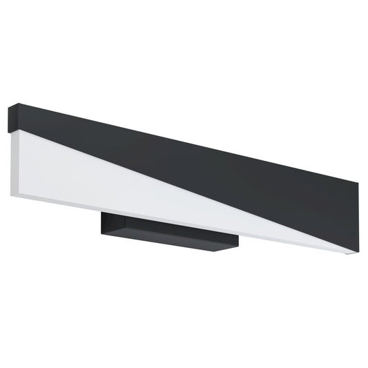 ISIDRO APLIQUE ALUM NEGRO L395 H80 3000K 1050lm 9W IP20