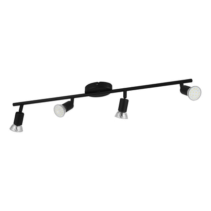 BUZZ-LED LAMP FOCO ACERO NEGRO L685 GU10 4X3W IP20