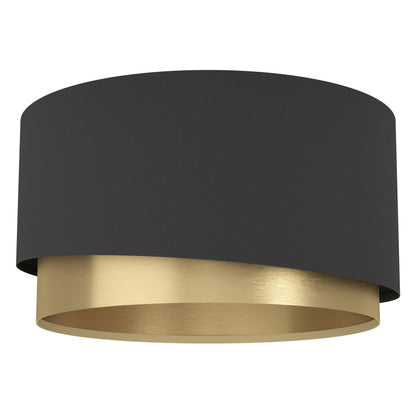 MANDERLINE TECHO ACERO NEGRO H220 DM450 E27 1X40W IP20