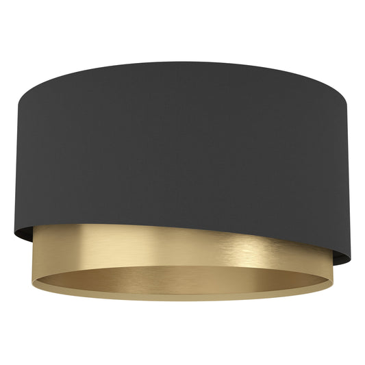 MANDERLINE TECHO ACERO NEGRO H220 DM450 E27 1X40W IP20