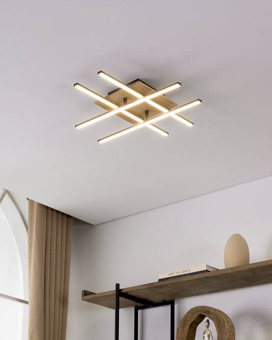 MARINELLO 1 LAMP TECHO ACERO CAFÉ L500  3000K LED 2960lm 21W