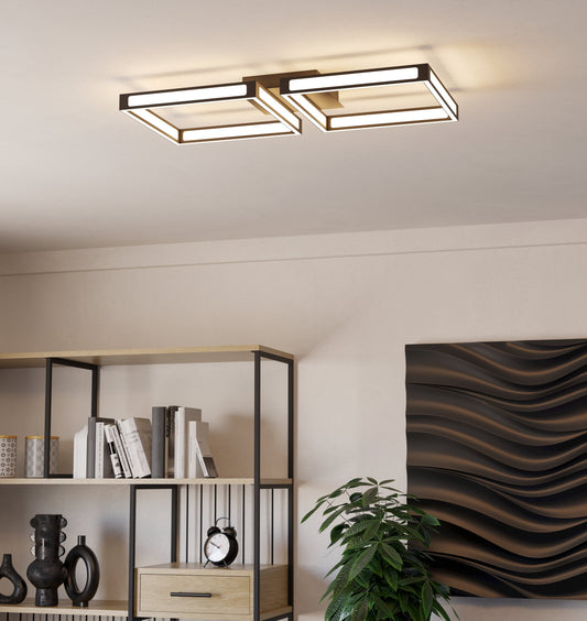 ALTAFLOR TECHO ACERO NEGRO L650 H70 3000K 3040lm 8X2,8W IP20