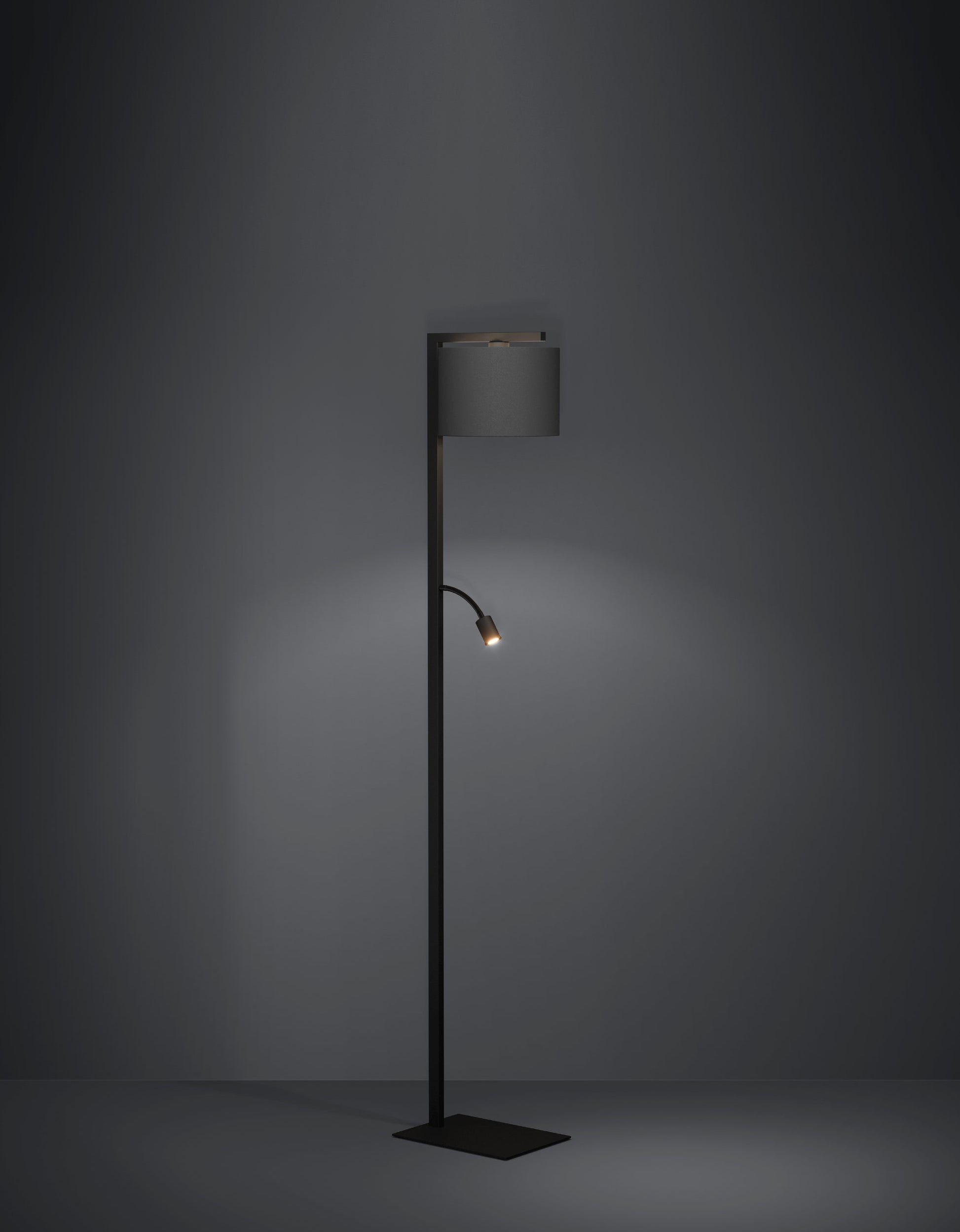 FOLIGNO PIE ACERO NEGRO H1800 3000K E27 LED 1X40W 3 5W
