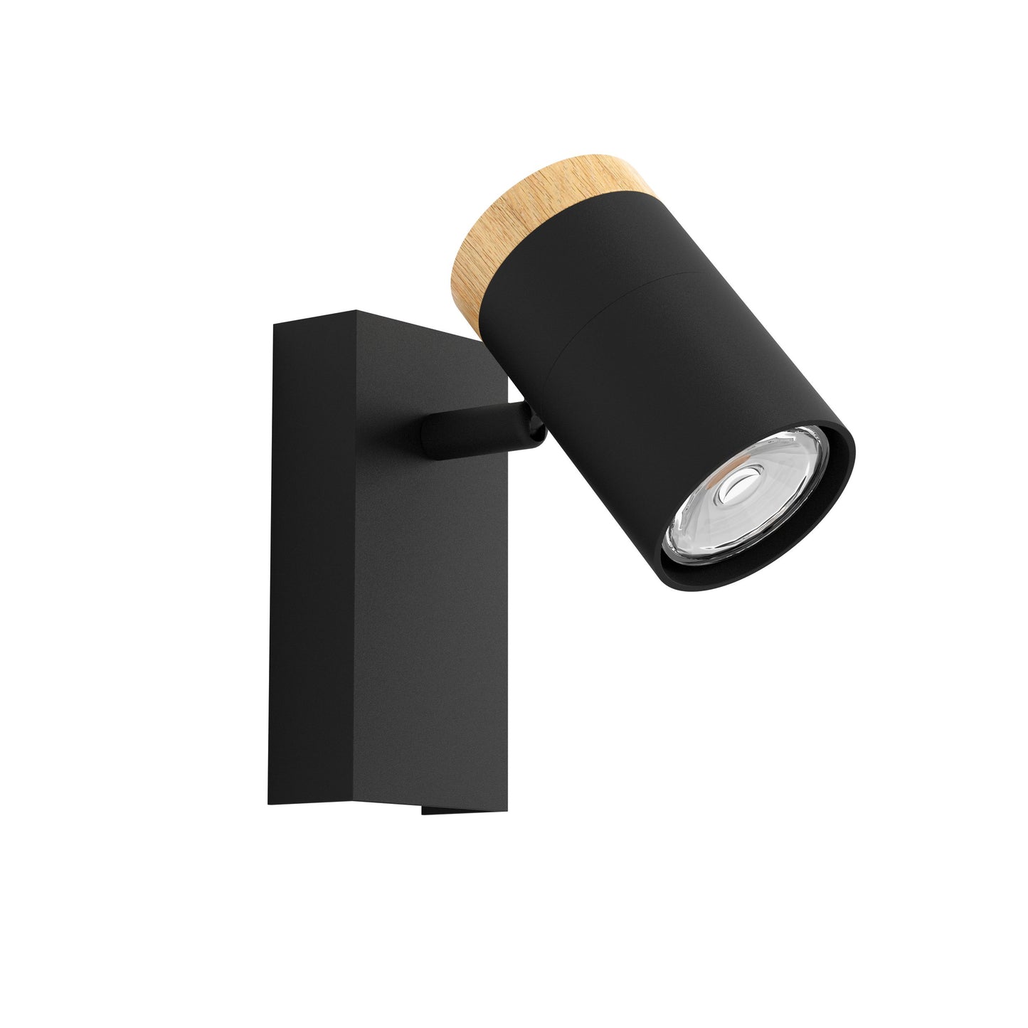 CARTAGENA FOCO ACERO MADERA NEGRO L65 H130 GU10 1X4 5W IP20