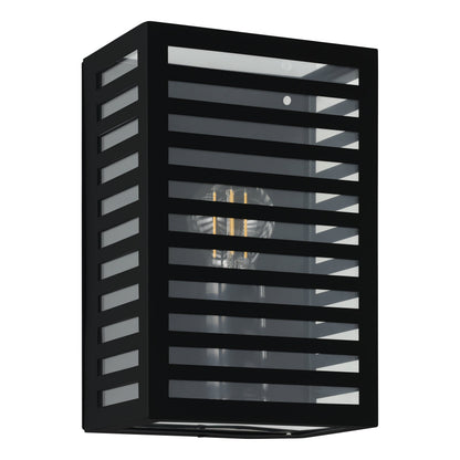 ALAMONTE 3 APLIQUE ALUM ACERO NEGRO L170 H260 E27 1X60W IP44