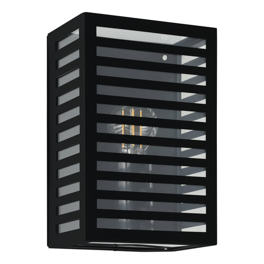 ALAMONTE 3 APLIQUE ALUM ACERO NEGRO L170 H260 E27 1X60W IP44