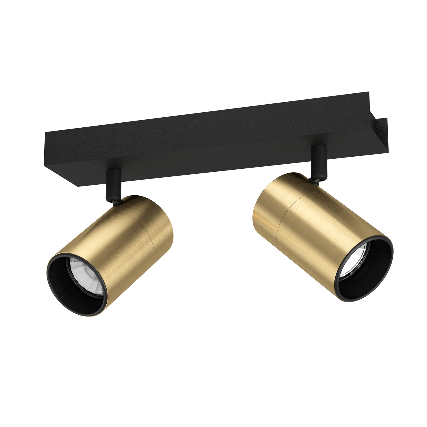 CUMARIBO FOCO ACERO NEGRO LATÓN L280   GU10 2X4,5W IP20