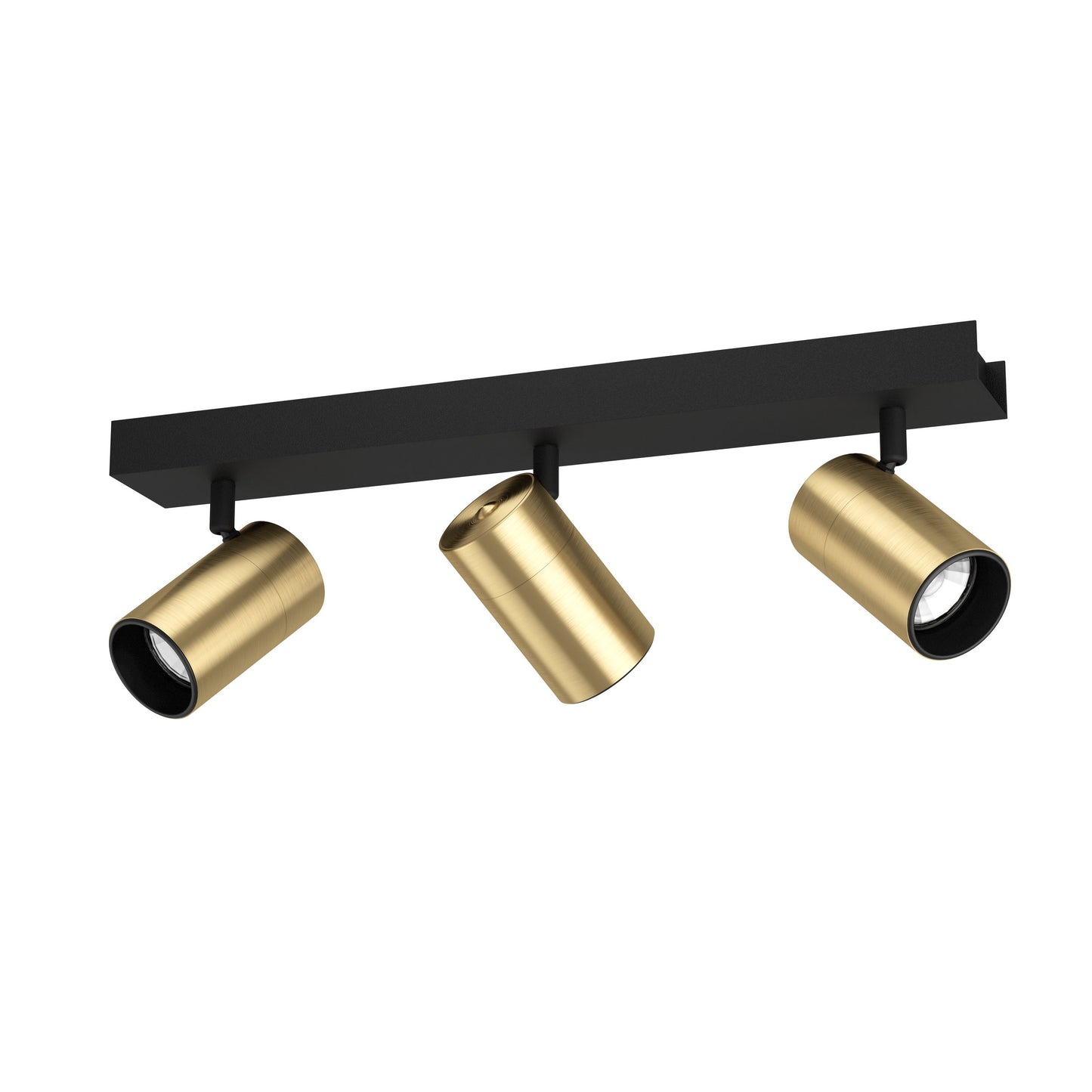 CUMARIBO FOCO ACERO NEGRO LATÓN L460 GU10 3X4,5W IP20