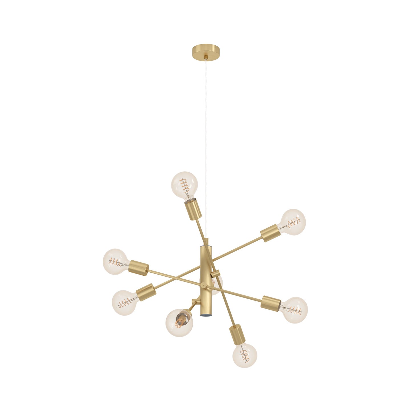 GRADOLI 1 LAMP COLG ACERO GRIS DORADO H1100 DM710 E27 8X40W