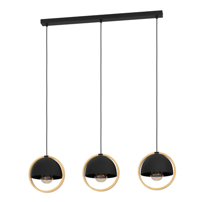 CALLOW COLG ACERO MADERA CAFÉ L930 H1100 E27 3X40W IP20