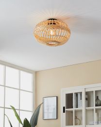 Lámpara E27 Madera Acero - Amsfield