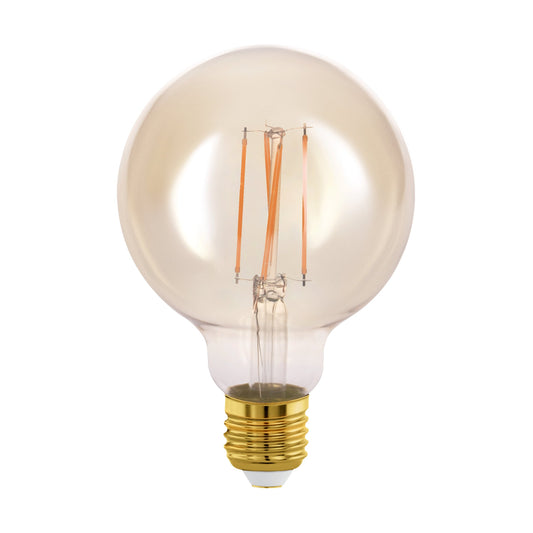AMP 4W E27 G95 DECO AMBAR L140 DM95 2200K 330LM