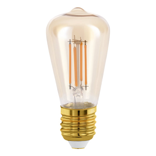 AMP 4W E27 ST48 DECO AMBAR L100 DM48 2200K 220LM