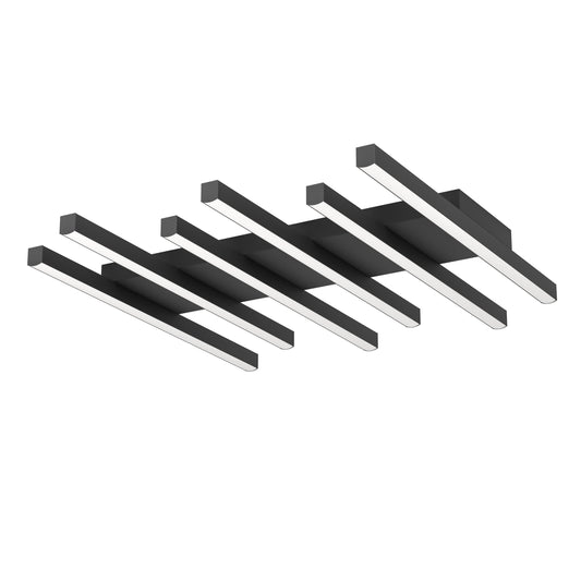 PADULARI TECHO ALUM ACERO NEGRO L535 H50 3545K LED 3800lm