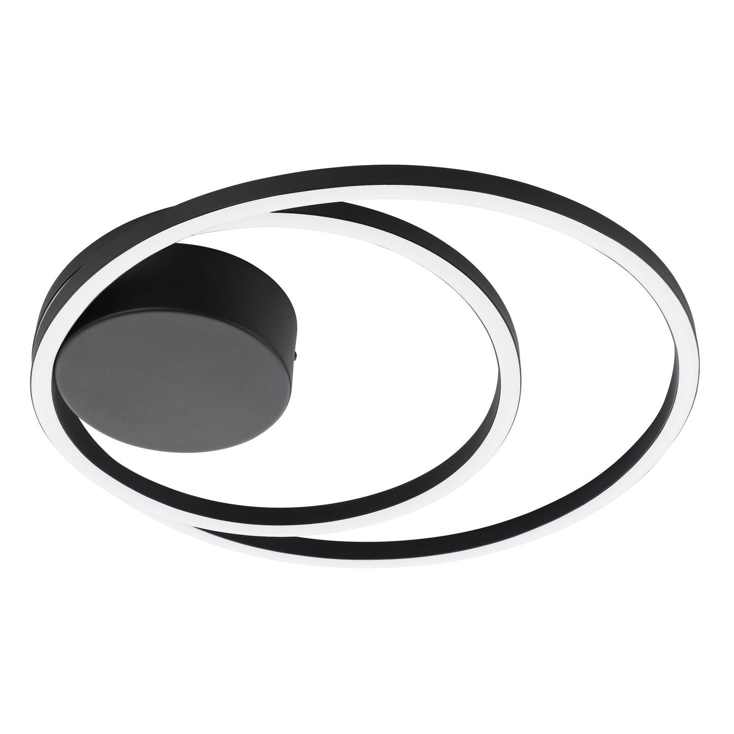 RUOTALE TECHO ALUM ACERO NEGRO H55 DM450 3000K LED 4400lm