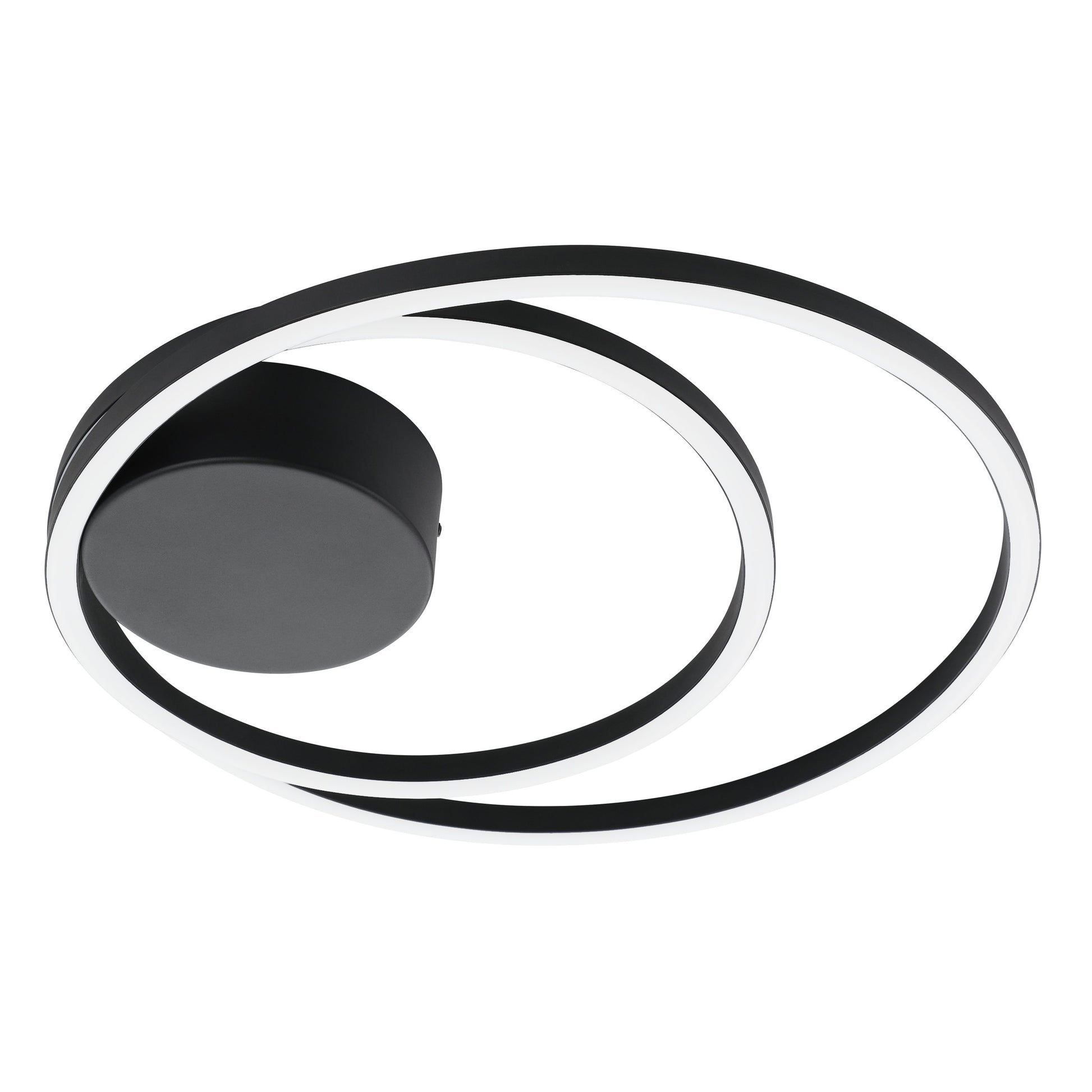 RUOTALE TECHO ALUM ACERO NEGRO H55 DM450 3000K LED 4400lm
