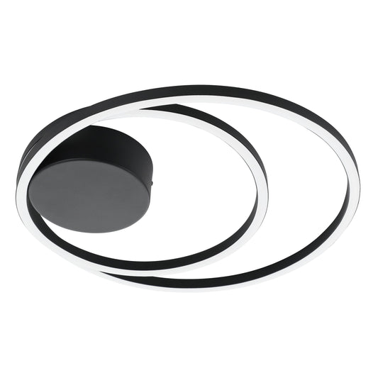 RUOTALE TECHO ALUM ACERO NEGRO H55 DM450 3000K LED 4400lm