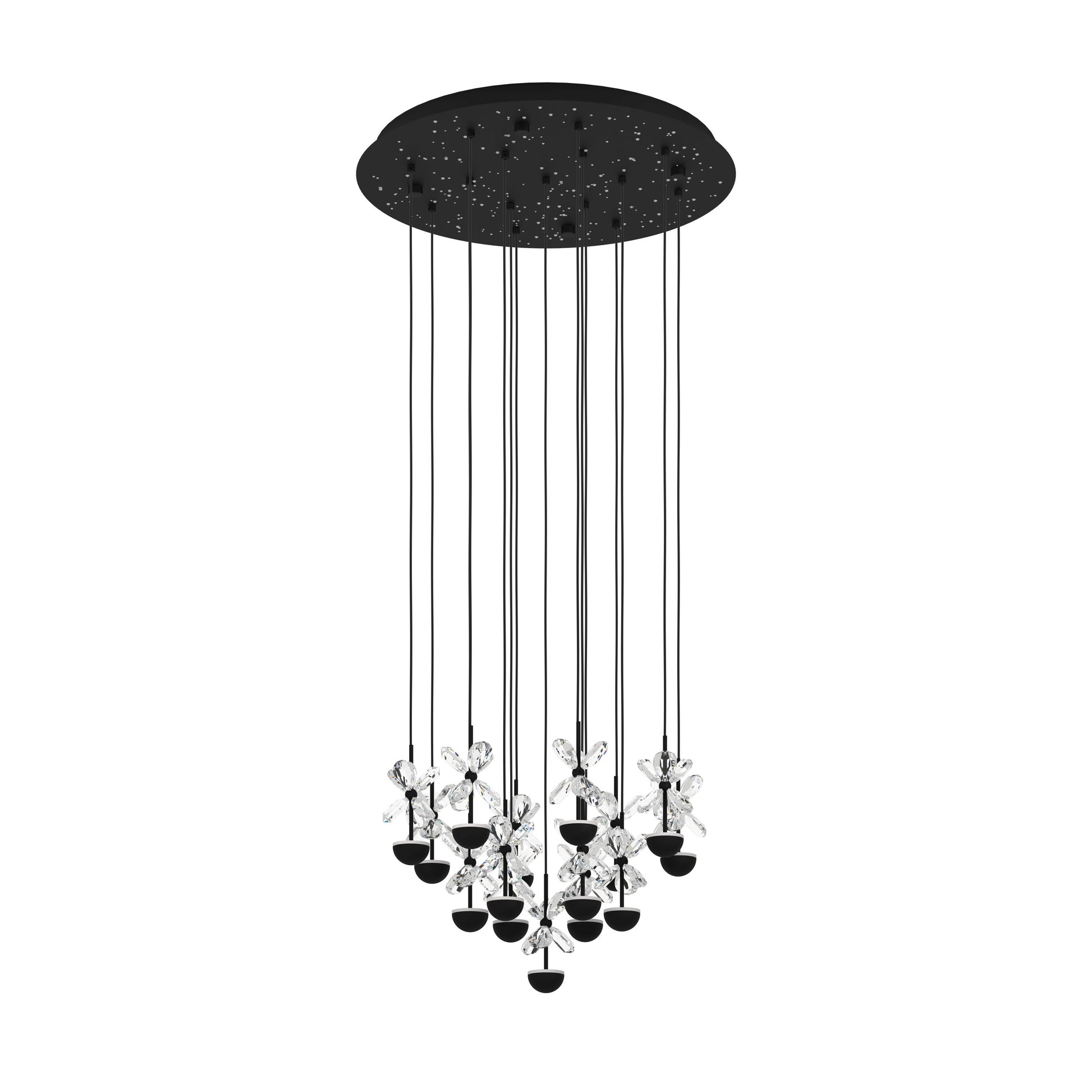 PIANOPOLI COLG ACERO NEGRO H1500 DM500 3000K 3600lm 15X1,8W