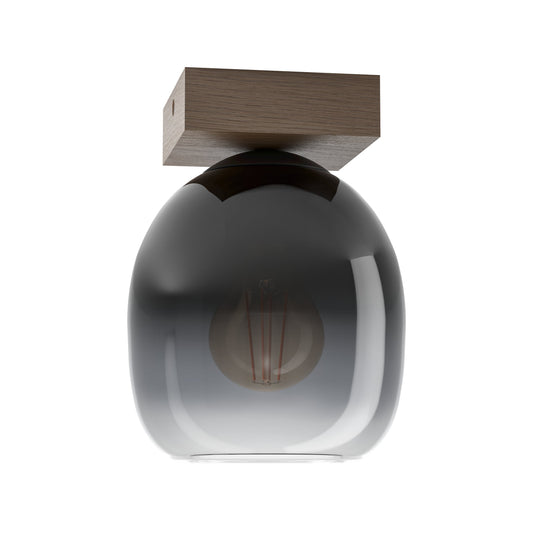 FILAGO TECHO MADERA ACERO CAFÉ L0 H200 DM145 E27 1X40W IP20
