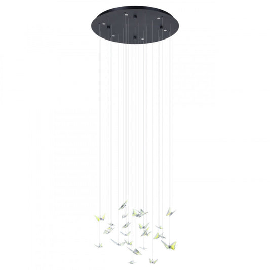 ADRADOS COLG ACERO NEGRO  H1530 DM580 3000K LED LM IP20