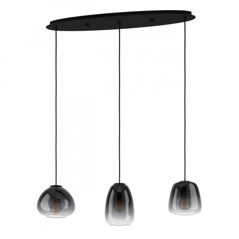 AGUILARES COLG ACERO NEGRO L840 H1045 DM0 E27 3X40W