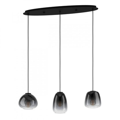 AGUILARES COLG ACERO NEGRO L840 H1045 DM0 E27 3X40W