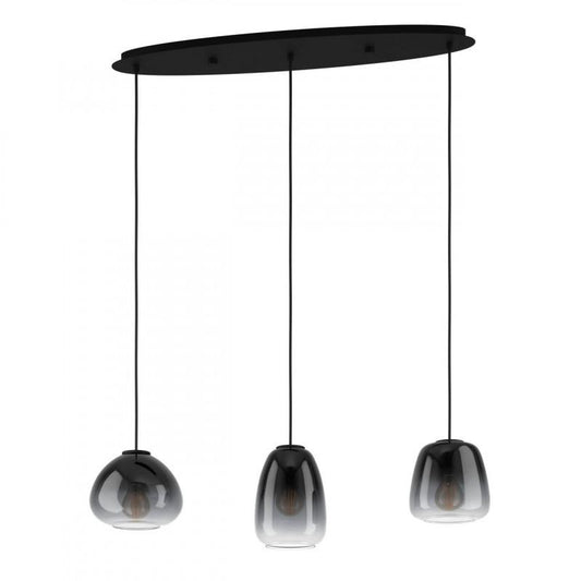 AGUILARES COLG ACERO NEGRO L840 H1045 DM0 E27 3X40W