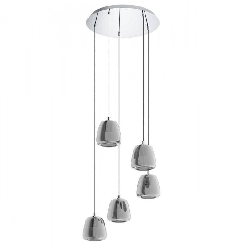 ALBARINO LAMP COLG ACERO CROMO H1500 DM555 E27 5X40W