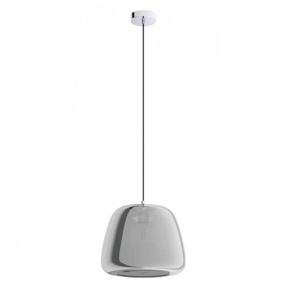 ALBARINO LAMP COLG ACERO CROMO TRANS H1500 DM350 E27 1X40W