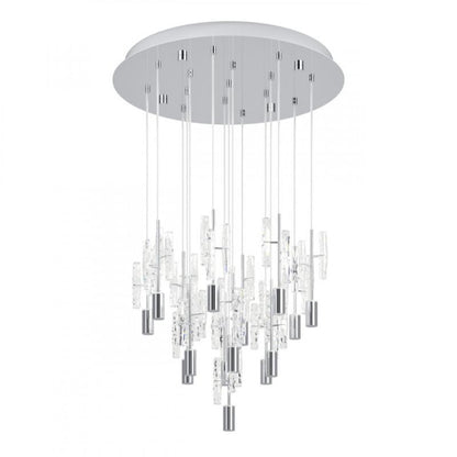ORIHUELA COLG ACERO CROMO H1500 DM500 2234K LED 3700LM IP20