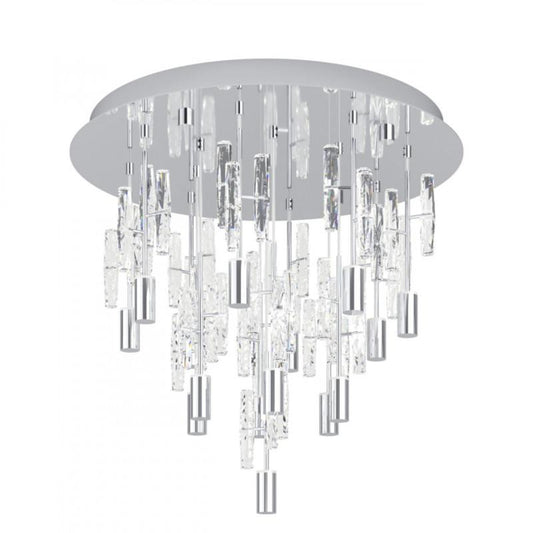 ORIHUELA TECHO ACERO CROMO  H490 DM500 2234K LED 3700LM IP20