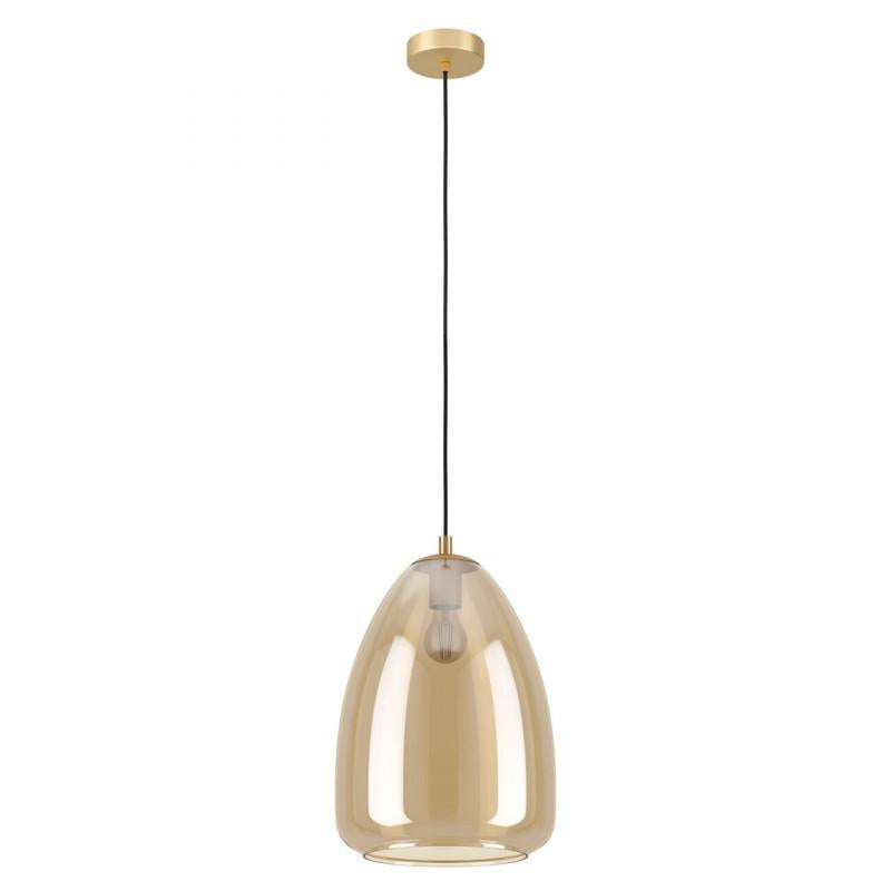 ALOBRASE LAMP COLGANTE VIDRIO AMBAR DM300 1X40W E27