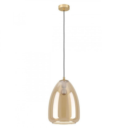 ALOBRASE LAMP COLGANTE VIDRIO AMBAR DM300 1X40W E27