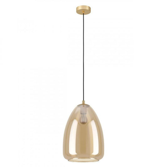 ALOBRASE LAMP COLGANTE VIDRIO AMBAR DM300 1X40W E27