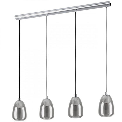 ALOBRASE  COLG ACERO CROMO TRANS L1080 H1100 E27 4X40W