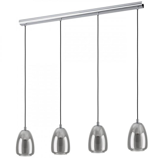 ALOBRASE  COLG ACERO CROMO TRANS L1080 H1100 E27 4X40W
