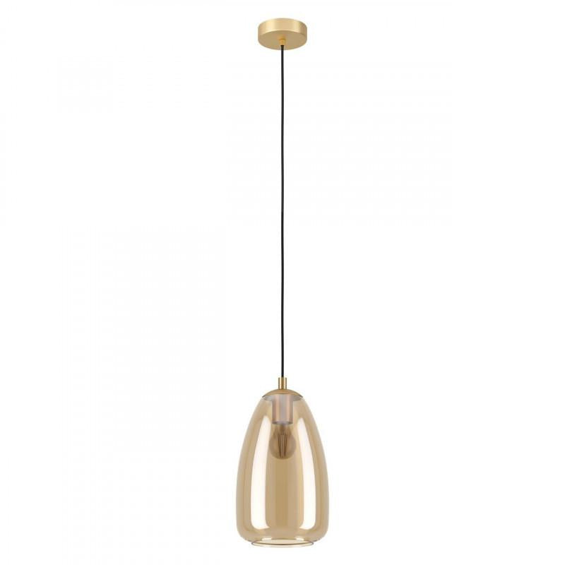 ALOBRASE LAMP COLGANTE VIDRIO AMBAR DM200 1X40W E27