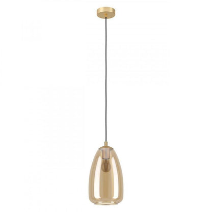 ALOBRASE LAMP COLGANTE VIDRIO AMBAR DM200 1X40W E27