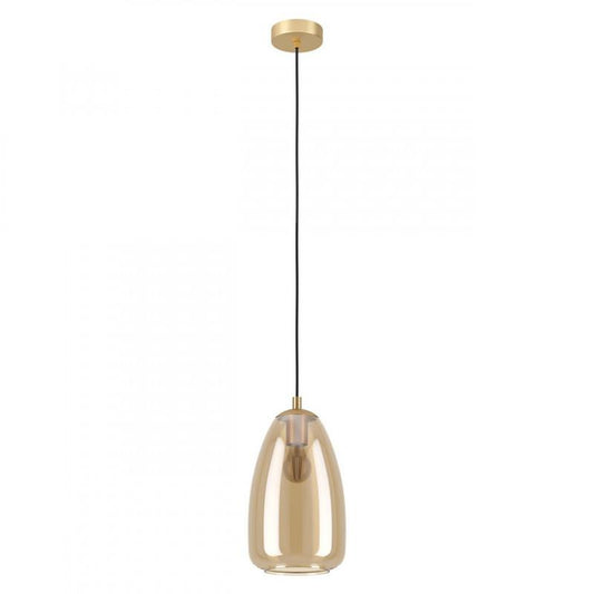 ALOBRASE LAMP COLGANTE VIDRIO AMBAR DM200 1X40W E27