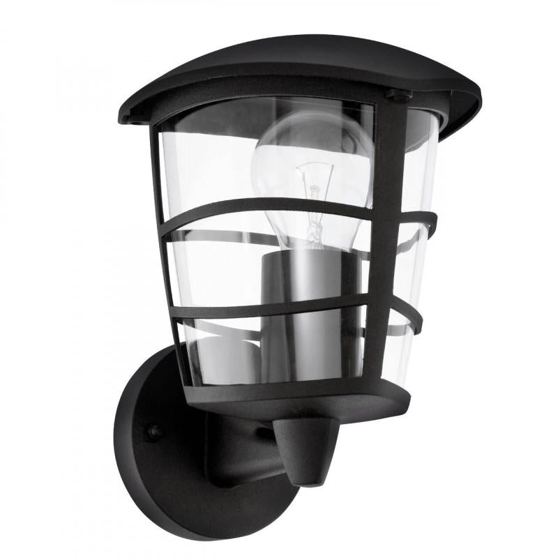 ALORIA APLIQUE EXT. NEGRO ALU PLASTICO 1X60W E27