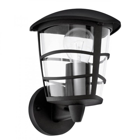 ALORIA APLIQUE EXT. NEGRO ALU PLASTICO 1X60W E27