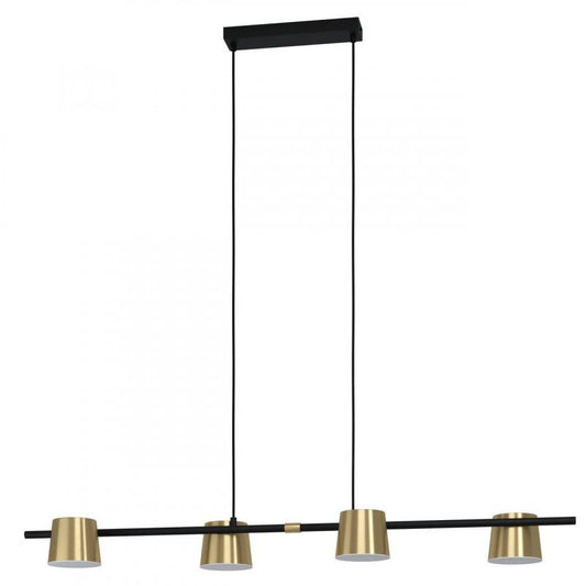 ALTAMIRA LAMP COLG ACERO NEGRO L1155 H1500 GU10 4X5W IP20