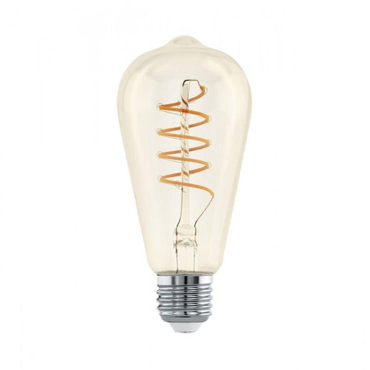 AMP 4W E27 ST64 DECO AMBAR ESPIRAL L142 DM64 2200K 270LM