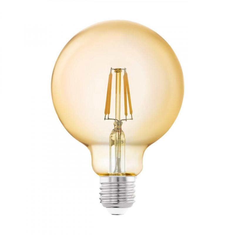 AMP 4W E27 G95 DECO AMBAR L140 DM95 2200K 330LM