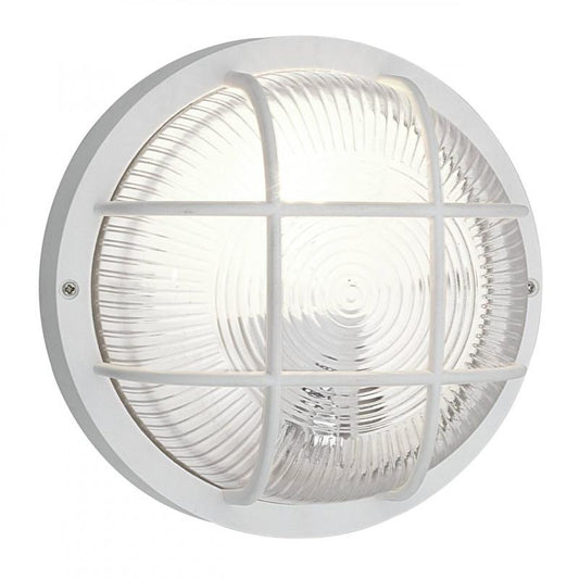 ANOLA APLIQ/TECHO EXT "TORTUGA" BLANCO DM185 1X40W E27