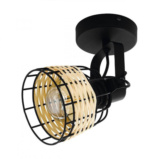 ANWICK 1 FOCO ACERO NEGRO L140 H200 E27 1X40W IP20
